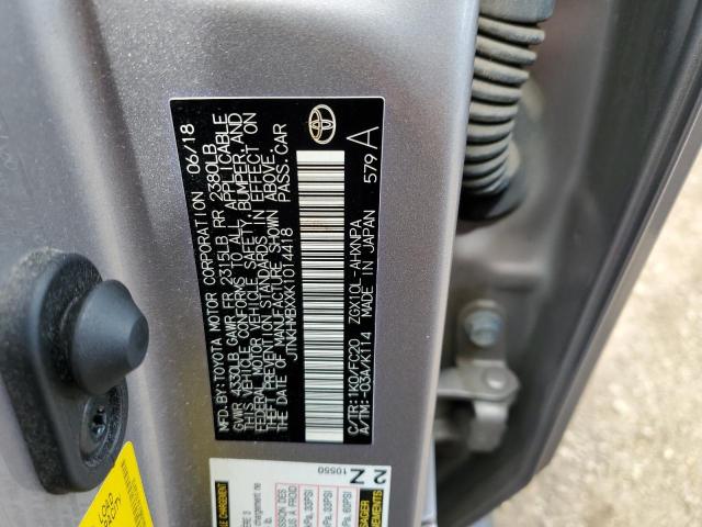 JTNKHMBXXK1014418 - 2019 TOYOTA C-HR XLE SILVER photo 13