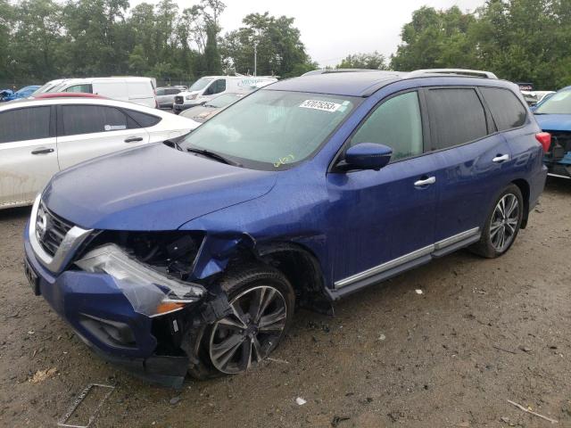 5N1DR2MM1HC632253 - 2017 NISSAN PATHFINDER S BLUE photo 1