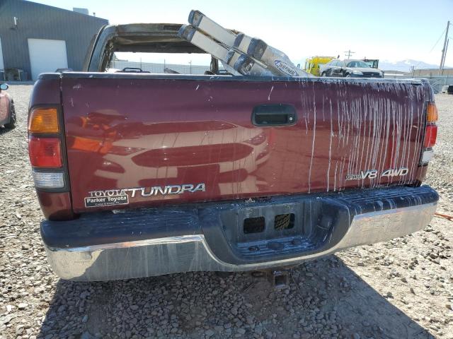 5TBBT441X4S441155 - 2004 TOYOTA TUNDRA ACCESS CAB SR5 BURGUNDY photo 6