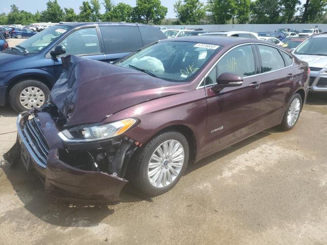 3FA6P0LU0DR178619 - 2013 FORD FUSION SE HYBRID MAROON photo 1