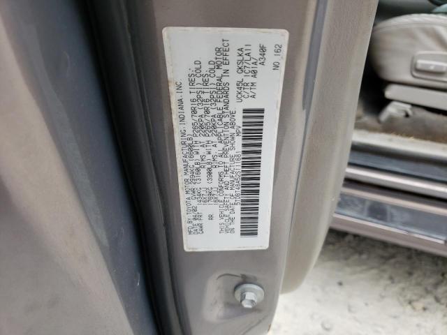 5TDBT48A52S111681 - 2002 TOYOTA SEQUOIA LIMITED GRAY photo 13