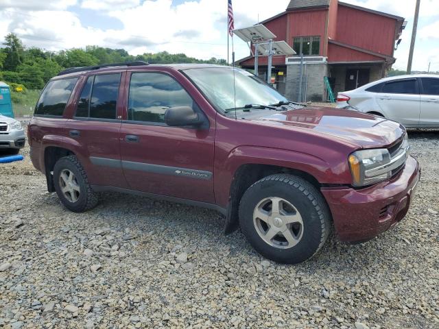 1GNDT13S942428789 - 2004 CHEVROLET TRAILBLAZE LS BURGUNDY photo 4