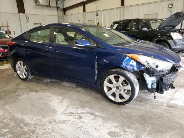 KMHDH4AE4DU595666 - 2013 HYUNDAI ELANTRA GLS BLUE photo 4