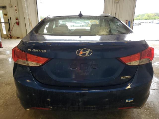 KMHDH4AE4DU595666 - 2013 HYUNDAI ELANTRA GLS BLUE photo 6