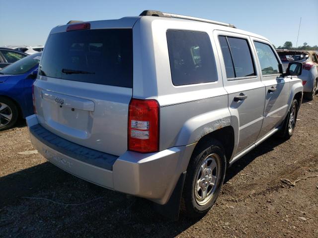 1J8FT28058D589173 - 2008 JEEP PATRIOT SPORT SILVER photo 4