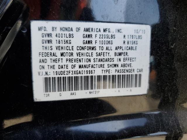 19UDE2F3XGA019967 - 2016 ACURA ILX BASE WATCH PLUS BLACK photo 13