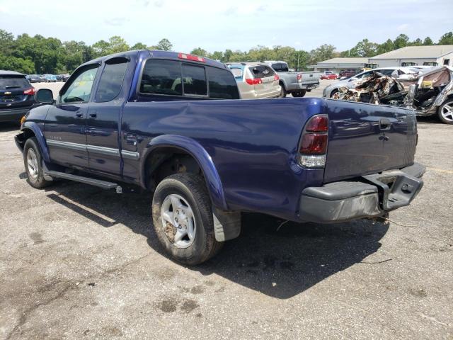 5TBRT3417YS011050 - 2000 TOYOTA TUNDRA ACCESS CAB BLUE photo 2