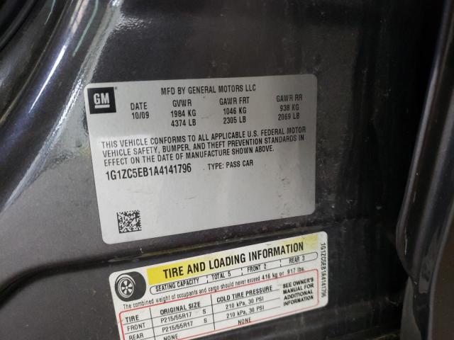 1G1ZC5EB1A4141796 - 2010 CHEVROLET MALIBU 1LT GRAY photo 12