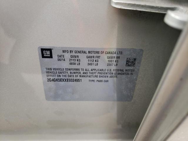 2G4GK5EXXE9324951 - 2014 BUICK REGAL 棕色 照片 13