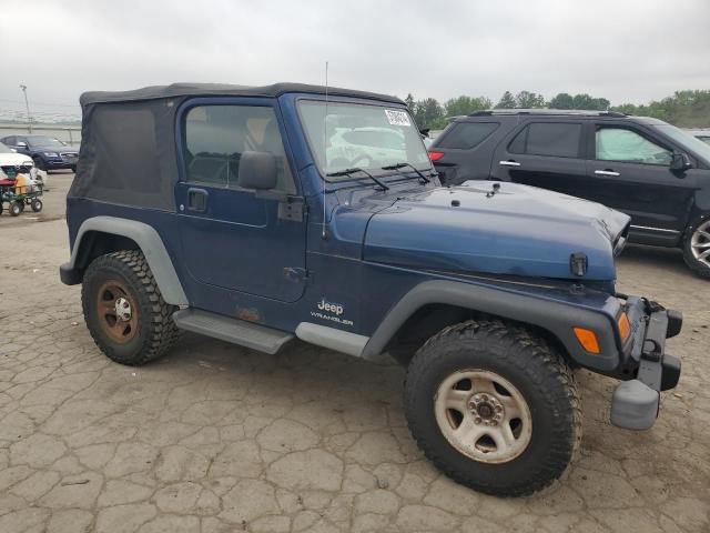 1J4FA39S24P784668 - 2004 JEEP WRANGLER X BLUE photo 4