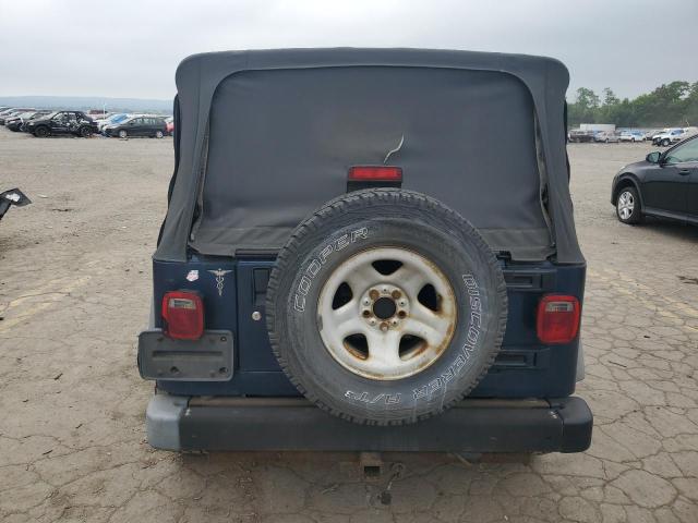 1J4FA39S24P784668 - 2004 JEEP WRANGLER X BLUE photo 6