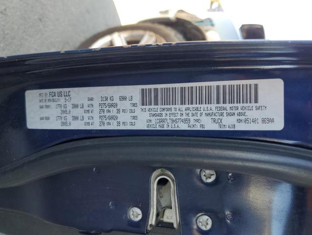 1C6RR7LT9HS774959 - 2017 RAM 1500 SLT BLUE photo 12