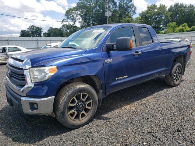 5TFUY5F18EX407411 - 2014 TOYOTA TUNDRA DOUBLE CAB SR/SR5 BLUE photo 1