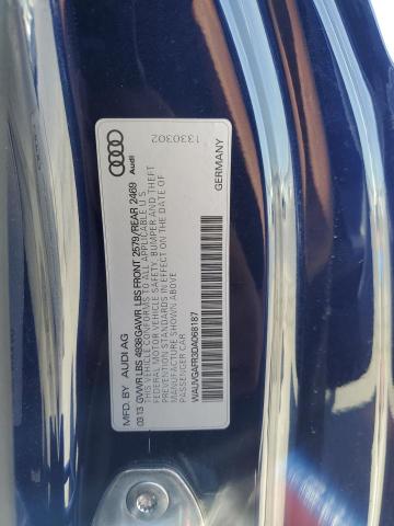 WAUVGAFR3DA068187 - 2013 AUDI S5 PRESTIGE 蓝色 照片 12