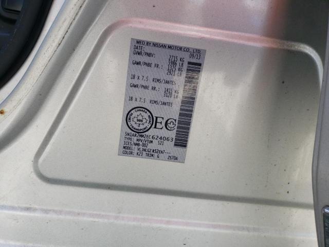 5N1AR2MM2EC624063 - 2014 NISSAN PATHFINDER S SILVER photo 12