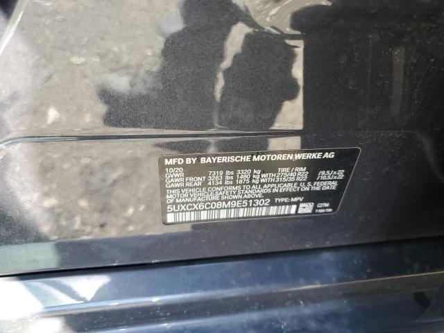 5UXCX6C08M9E51302 - 2021 BMW X7 M50I GRAY photo 13