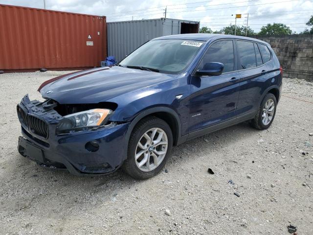 5UXWX7C58E0E75183 - 2014 BMW X3 XDRIVE35I BLUE photo 1
