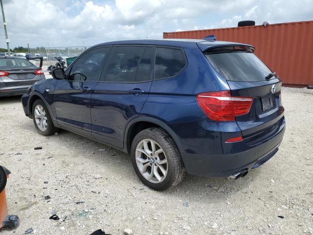 5UXWX7C58E0E75183 - 2014 BMW X3 XDRIVE35I BLUE photo 2