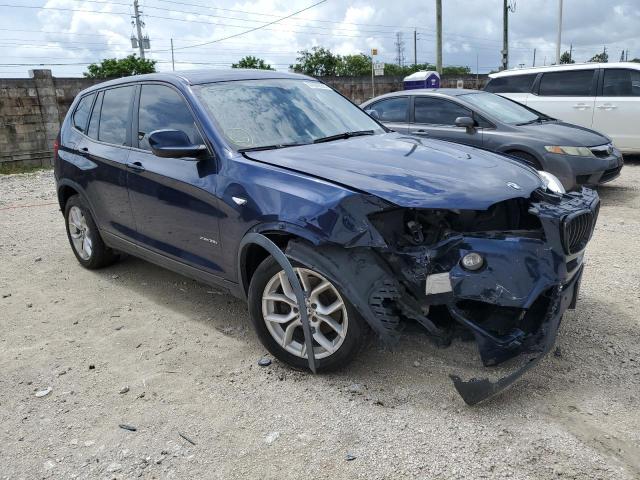 5UXWX7C58E0E75183 - 2014 BMW X3 XDRIVE35I BLUE photo 4