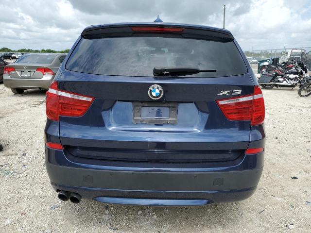 5UXWX7C58E0E75183 - 2014 BMW X3 XDRIVE35I BLUE photo 6