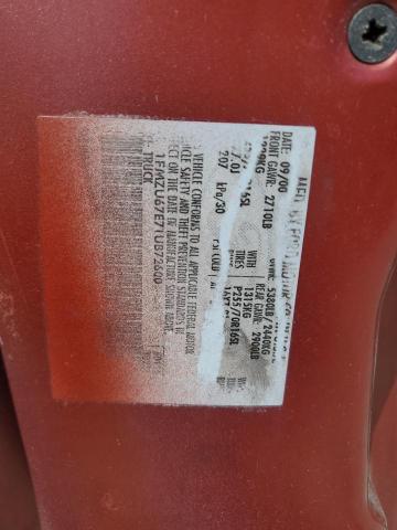 1FMZU67E71UB72600 - 2001 FORD EXPLORER S RED photo 12