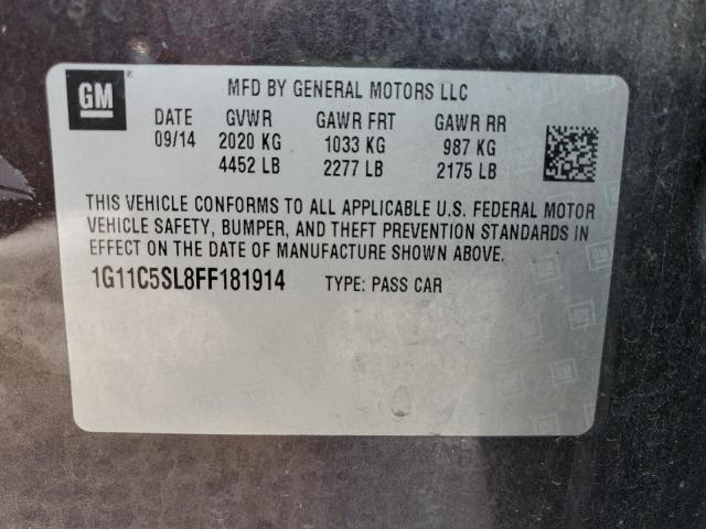 1G11C5SL8FF181914 - 2015 CHEVROLET MALIBU 1LT 紫色 照片 12