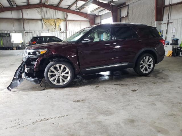 1FM5K8HC3NGA69479 - 2022 FORD EXPLORER PLATINUM BURGUNDY photo 1