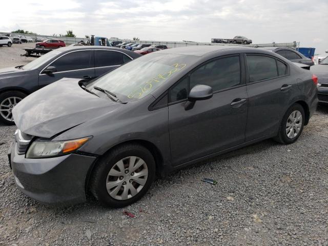 2HGFB2F53CH573608 - 2012 HONDA CIVIC LX CHARCOAL photo 1