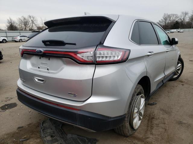 2FMTK4J9XFBB90596 - 2015 FORD EDGE SEL SILVER photo 4