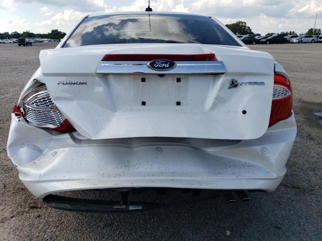 3FADP0L39AR114184 - 2010 FORD FUSION HYBRID WHITE photo 6