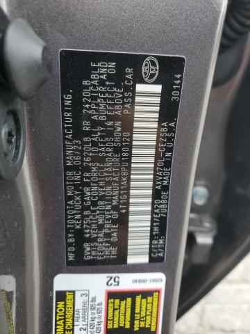 4T1G11AK8PU180120 - 2023 TOYOTA CAMRY SE NIGHT SHADE GRAY photo 12