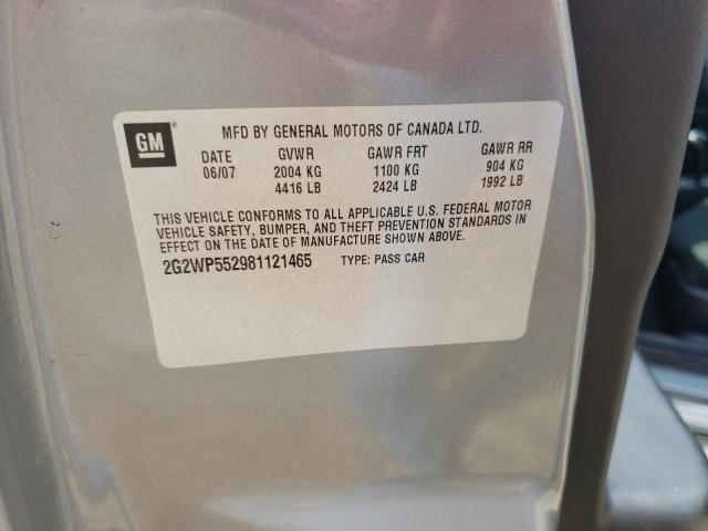 2G2WP552981121465 - 2008 PONTIAC GRAND PRIX 灰色 照片 13