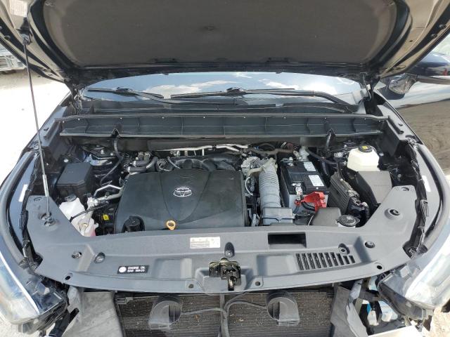 5TDGZRAH3MS031341 - 2021 TOYOTA HIGHLANDER XLE BLACK photo 12