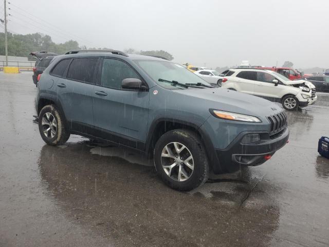 1C4PJMBS7EW236960 - 2014 JEEP CHEROKEE TRAILHAWK BLUE photo 4