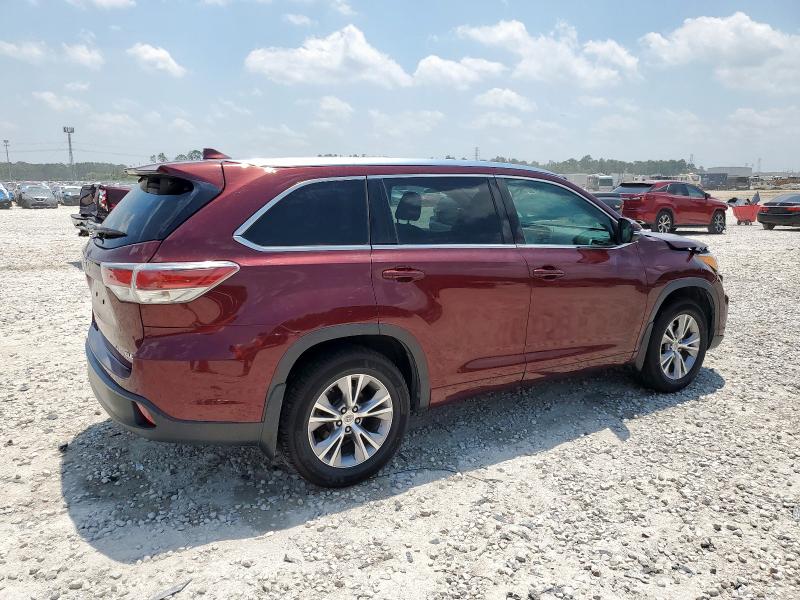 5TDKKRFH6FS051092 - 2015 TOYOTA HIGHLANDER XLE MAROON photo 3