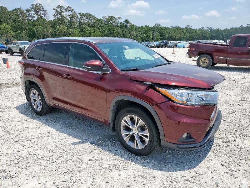 5TDKKRFH6FS051092 - 2015 TOYOTA HIGHLANDER XLE MAROON photo 4