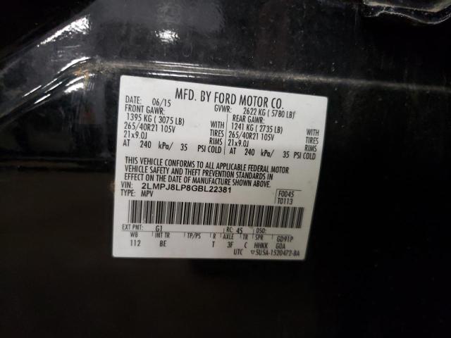 2LMPJ8LP8GBL22381 - 2016 LINCOLN MKX RESERVE Noir photo 14