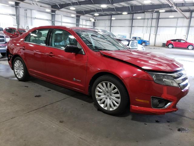 3FADP0L38CR205305 - 2012 FORD FUSION HYBRID RED photo 4