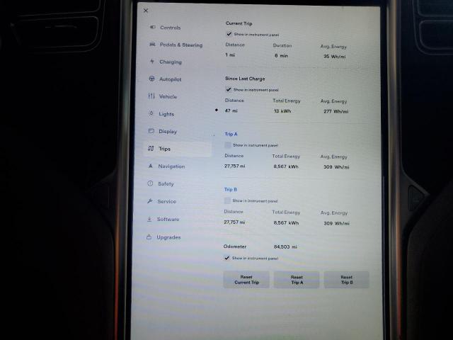5YJSA1E15GF131448 - 2016 TESLA MODEL S GRAY photo 9