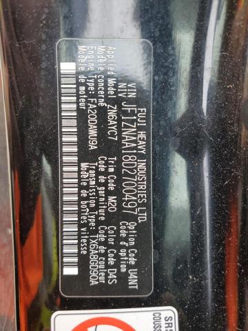 JF1ZNAA18D2700497 - 2013 TOYOTA SCION FR-S 黑色 照片 12