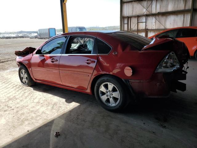 2G1WT58N089192044 - 2008 CHEVROLET IMPALA LT RED photo 2