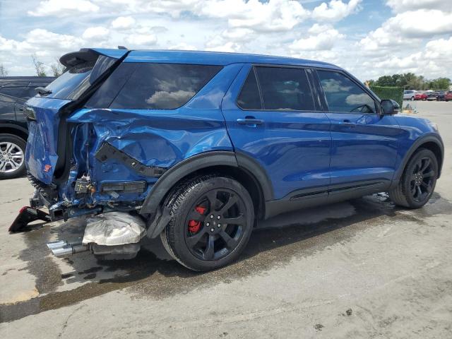 1FM5K8GC3MGA27202 - 2021 FORD EXPLORER ST BLUE photo 3