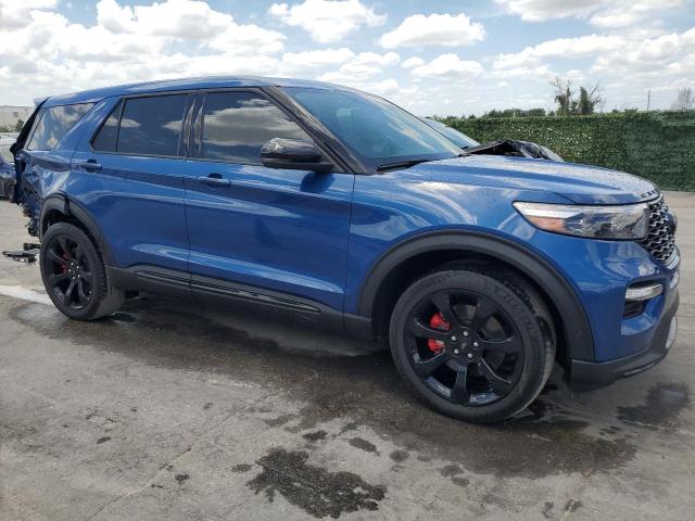 1FM5K8GC3MGA27202 - 2021 FORD EXPLORER ST BLUE photo 4