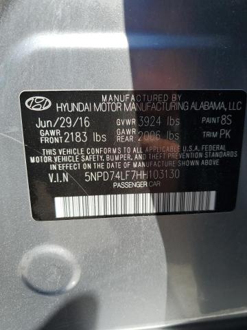 5NPD74LF7HH103130 - 2017 HYUNDAI ELANTRA SE SILVER photo 12