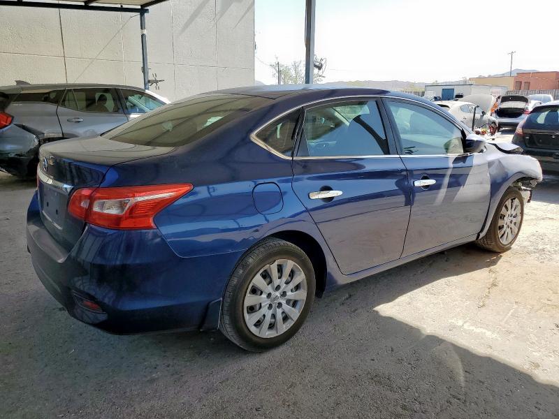 3N1AB7AP1KY223307 - 2019 NISSAN SENTRA S BLUE photo 3