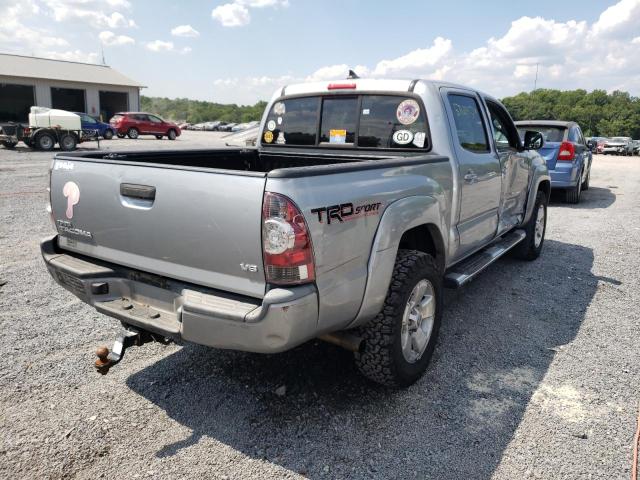 3TMLU4EN7EM138166 - 2014 TOYOTA TACOMA DOUBLE CAB SILVER photo 4