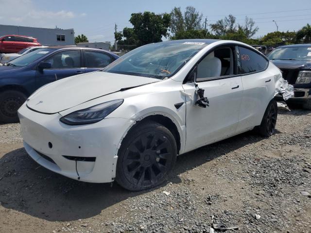 5YJYGDEE8LF021985 - 2020 TESLA MODEL Y أبيض صورة 1
