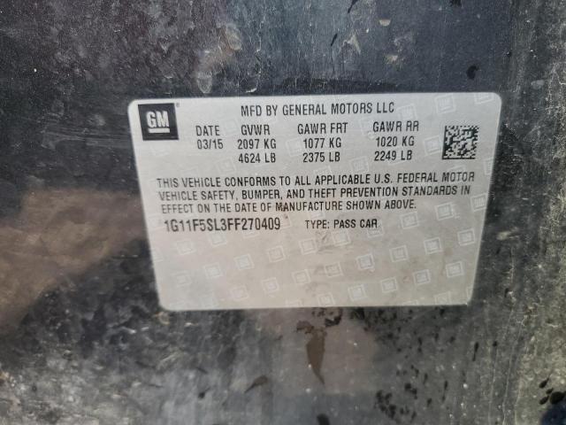 1G11F5SL3FF270409 - 2015 CHEVROLET MALIBU LTZ გრაფიტი ფოტო 12