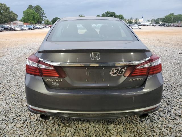 1HGCR2F55GA143906 - 2016 HONDA ACCORD SPORT ნაცრისფერი ფოტო 6