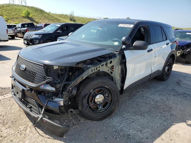 1FM5K8AB1MGA07899 - 2021 FORD EXPLORER POLICE INTERCEPTOR BLACK photo 1